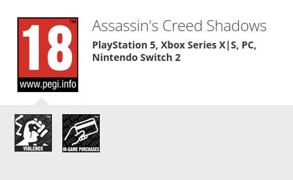 Assassin’s creed shadows может выйти на nintendo switch 2 — pegi сдала раньше времени?
