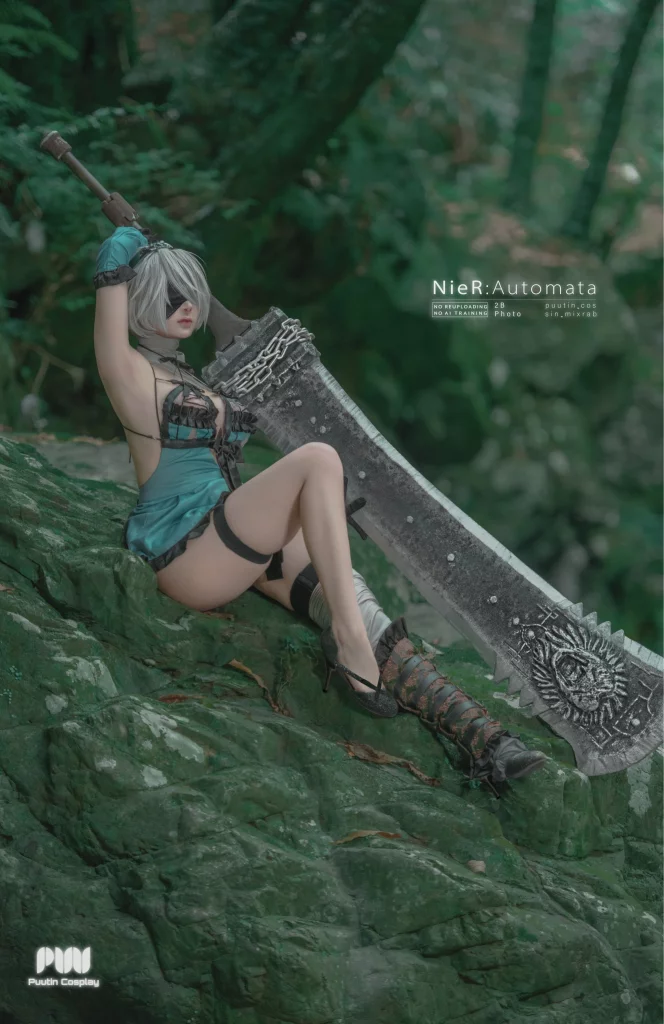 Косплей 2b из nier automata от puutin cosplay 10