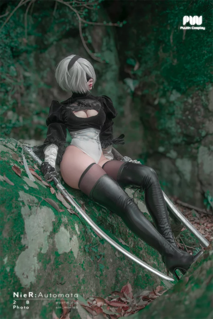 Косплей 2b из nier automata от puutin cosplay 6