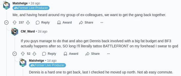 Battlefront 3? Разработчики star wars зовут старую гвардию назад, дабы сделать новый battlefront