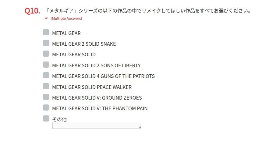 Konami спрашивает фанатов ремейк какой игры серии metal gear они хотят