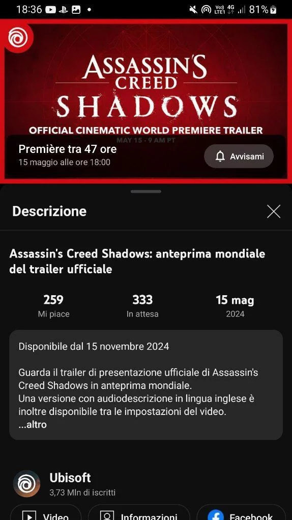 Assassin's Creed Shadows может выйдет 15 ноября, ещё слили кусок трейлера