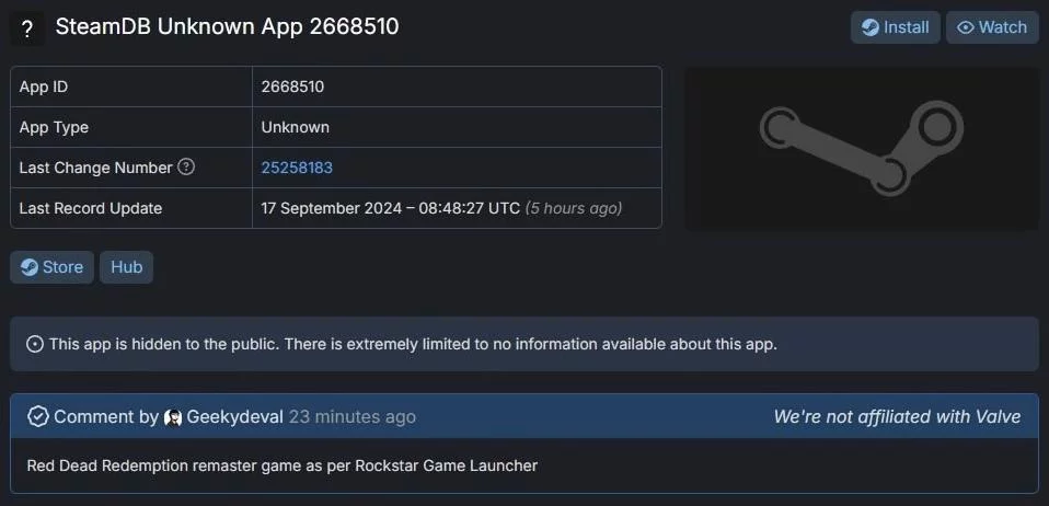 Видимо Rockstar случайно раскрыла данные о Pc версии Red Dead Redemption Remastered