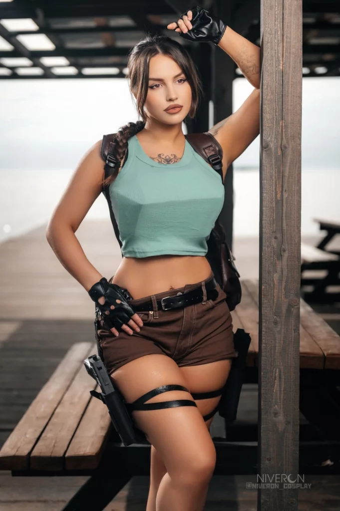 Косплей оригинальной хоть и не угловатой Lara Croft из серии Tomb Raider от Niveron Cosplay 6