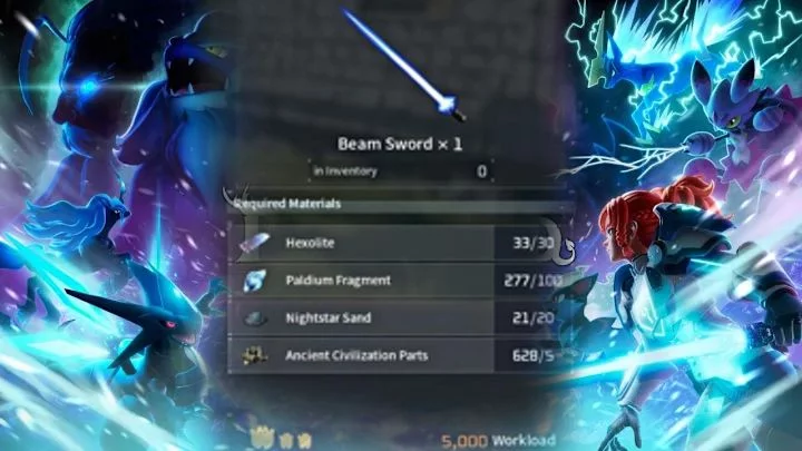 Как создать Beam Sword в Palworld