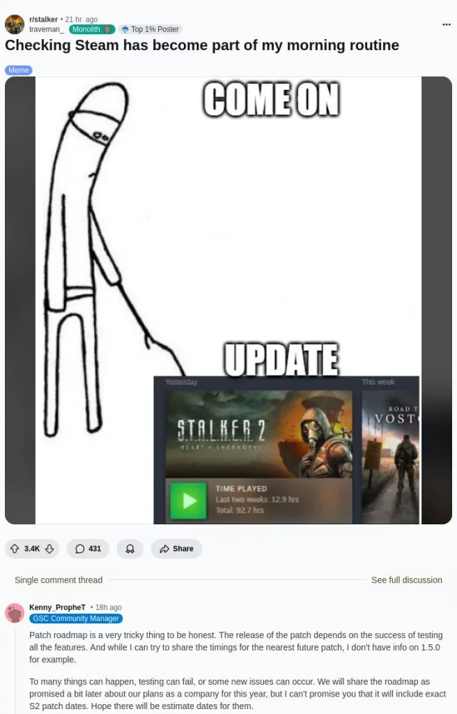 Screenshot 2025 01 15 At 13 07 21 Checking Steam Has Become Part Of My Morning Routine R Stalker