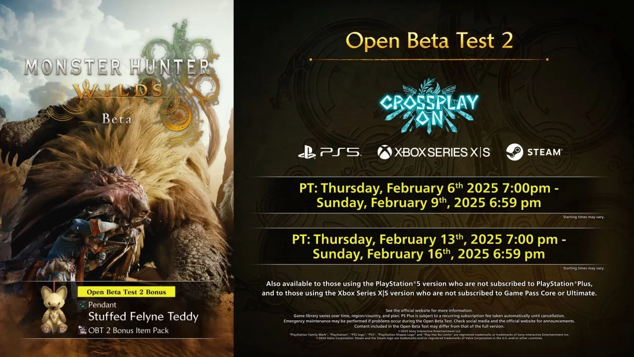 Вторая открытая бета Monster Hunter Wilds пройдет в феврале