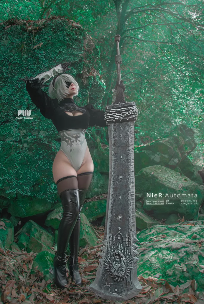 Косплей 2b из nier automata от puutin cosplay 8