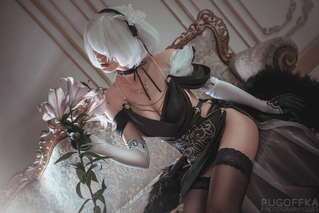 Косплей 2b в платье из nier automata от bellatrix aiden 8