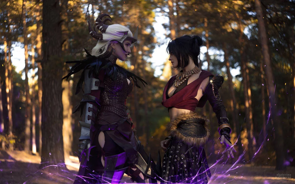 Косплей morrigan и flemeth (ophelia) из dragon age от sophie katssby 5