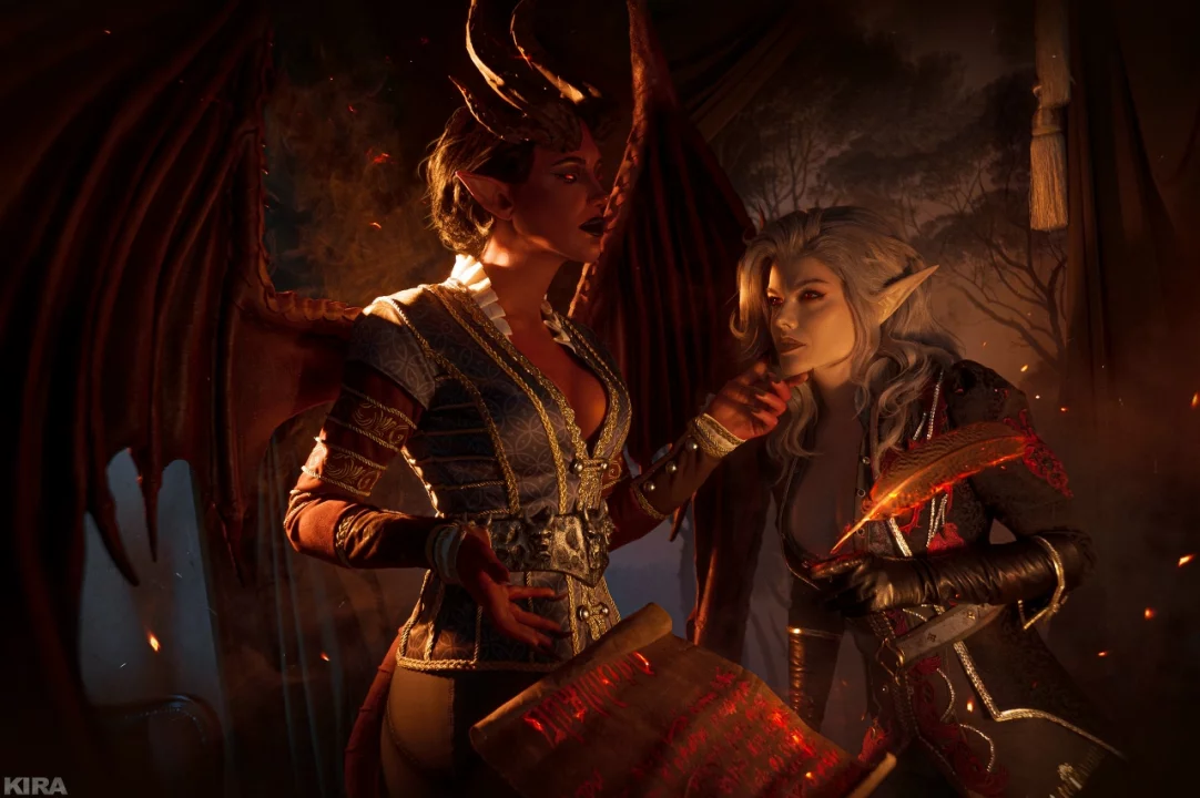 Косплей фем версий Raphael, Enver Gortash и Astarion из Baldur’s Gate 3 от Frau Haku, McCoy и CYXARIC