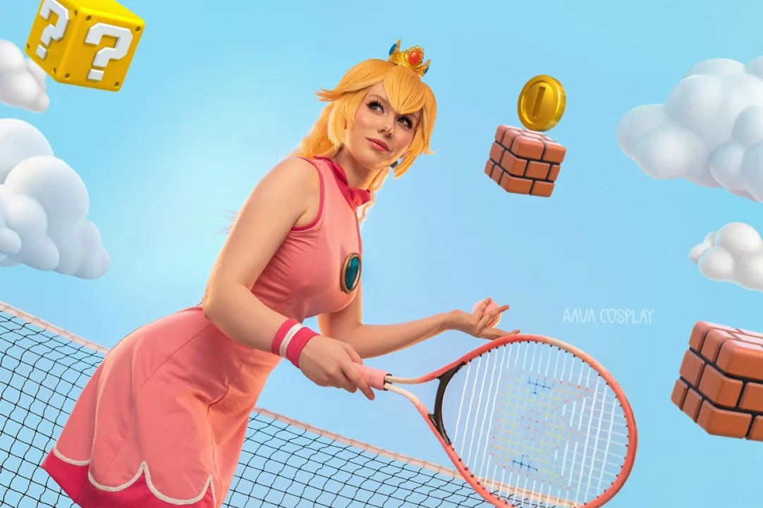 Косплей принцесс Rosalina и Peach из Mario от Lada Lyumos и Aava Hime