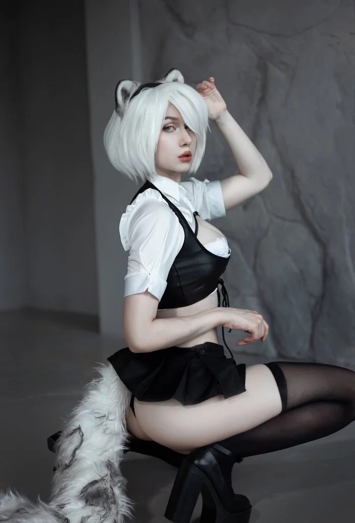 Косплей YoRHa No.2 Type B или же 2B из Nier Automata от Nelapochka