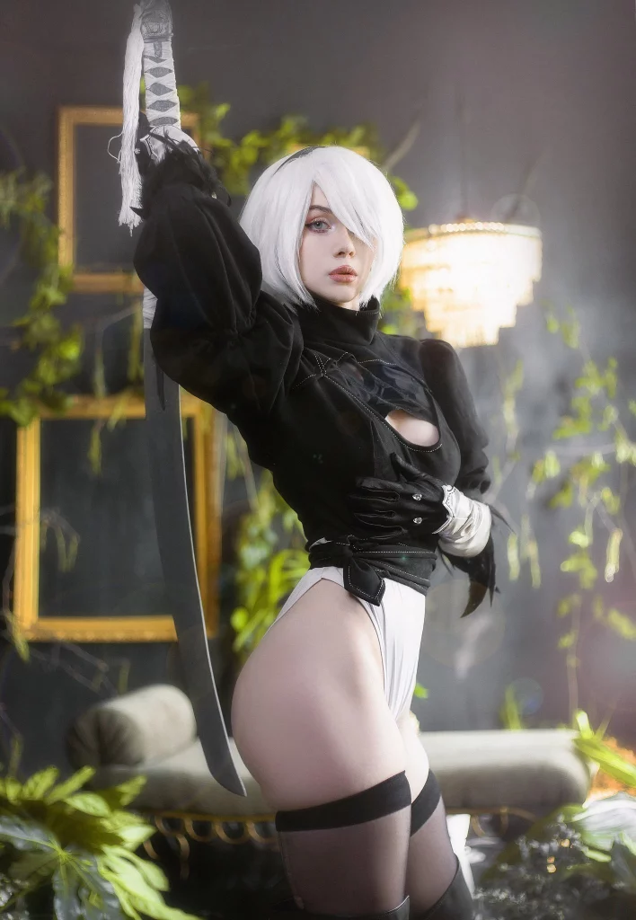 Косплей YoRHa No.2 Type B или же 2B из Nier Automata от Nelapochka