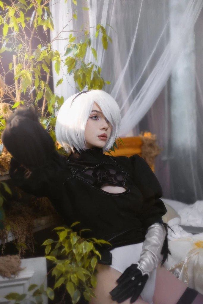 Косплей YoRHa No.2 Type B или же 2B из Nier Automata от Nelapochka