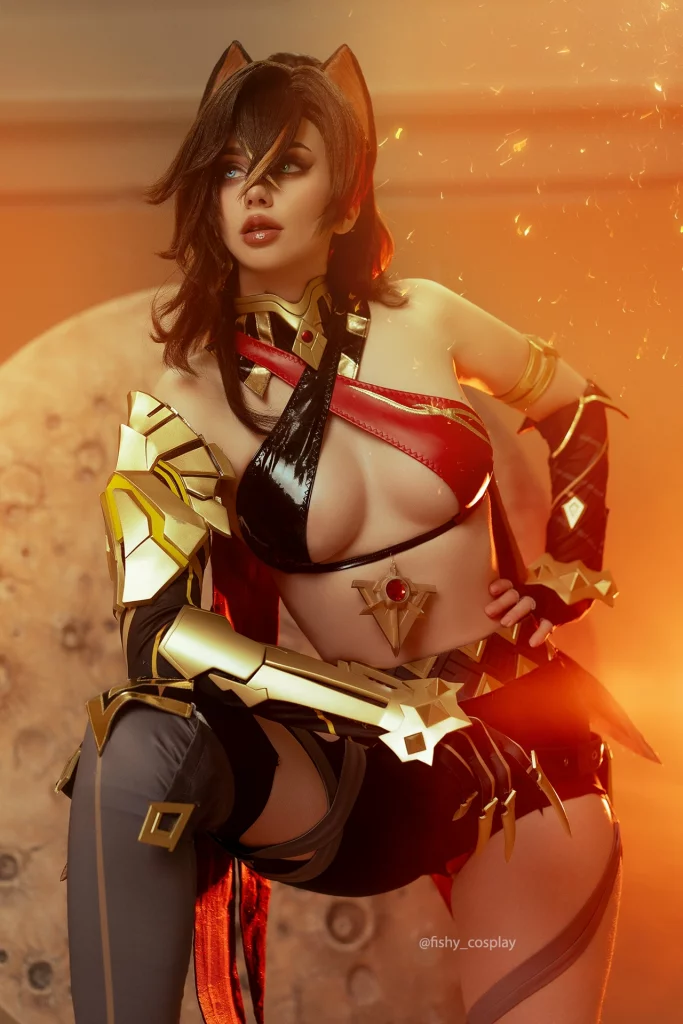 Косплей Dehya из Genshin Impact от Fishy Cosplay